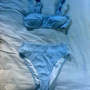 Peony Two piece Bathing Suit Size L bottom, Medium top
